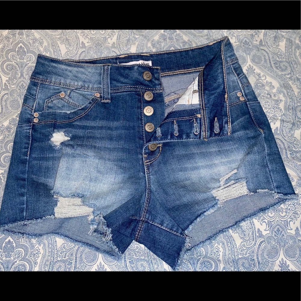 Button Fly Denim Short